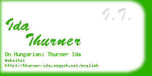 ida thurner business card